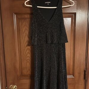 Express Black Tiered dress